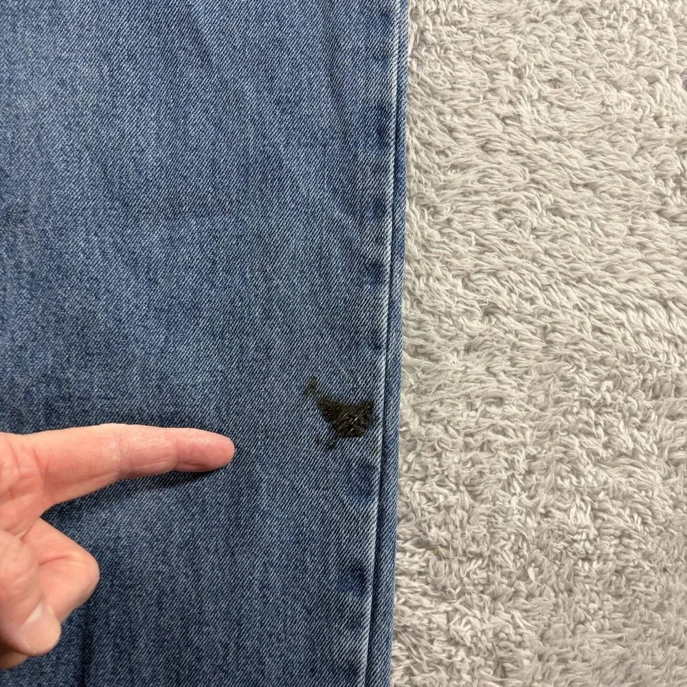 Levi 505 Jeans Mens 34x34 (Fits 33x31) Medium Wash  Distress Fade - Flaw